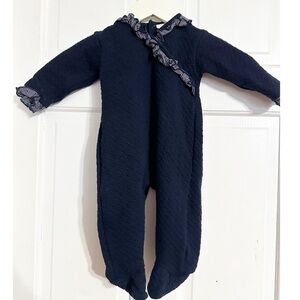 Maddie & Connor Navy Quilted Infant One Piece Sz 9 Months